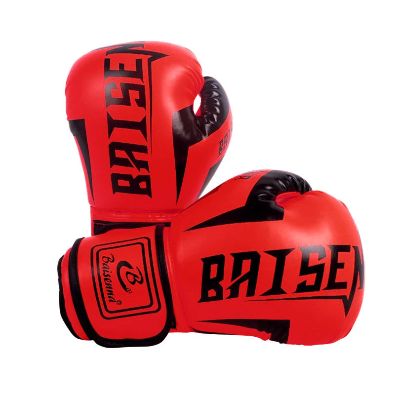 HUA 1 Paie Of 6 Oz 10 Oz Boxing Gloves Wear-resistant PU Leather Training Gloves Good Toughness Humanized Design Punching Gloves